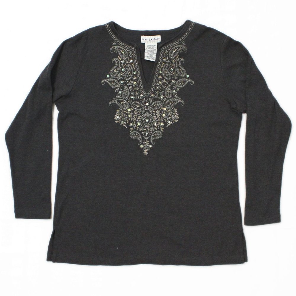 Small Gray V-Neck Sweater
